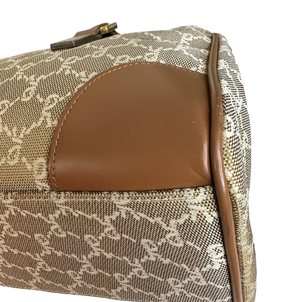 ROBERTA DI CAMERINO Satchel Shoulder Hand Bag Brown Monogram Logo Double Handles - Picture 9 of 15